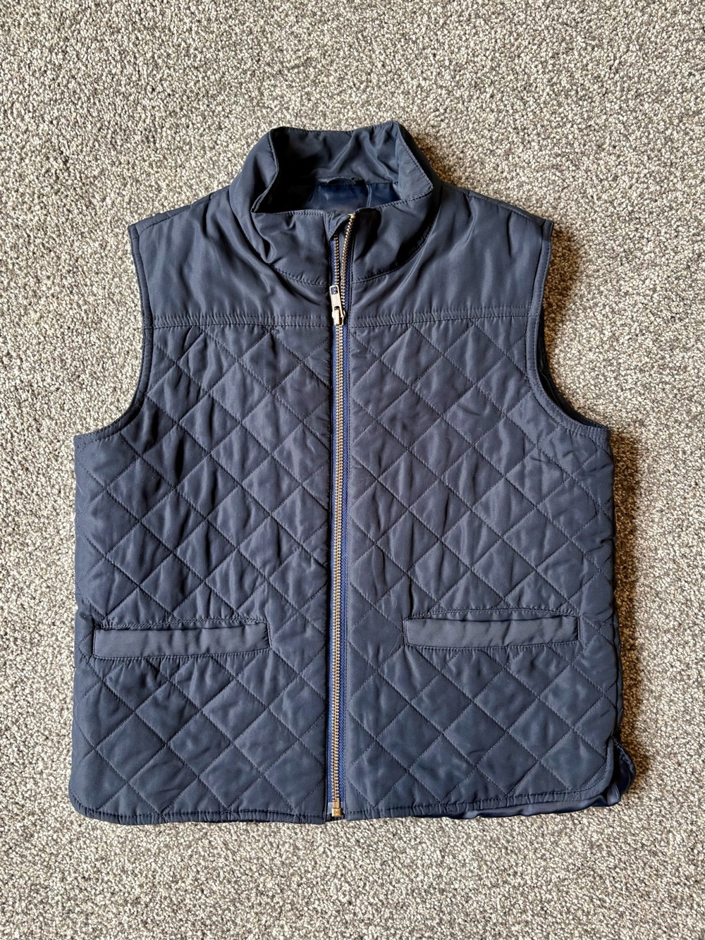 Crewcuts J Crew Kids Quilted Vest in Dark Navy Blue size 8